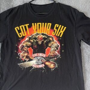 'Got Your Six' Black Graphic Men's T-Shirt